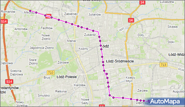 Rozkład jazdy tramwaju 2 na przystanku Limanowskiego - Zachodnia. MPKLodz na mapie Targeo