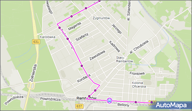 Rozkład jazdy autobusu 153 na przystanku Przebieg 02. ZTM Warszawa na mapie Targeo