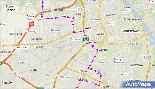 Rozkład jazdy autobusu 154 na przystanku Novotel 04. ZTM Warszawa na mapie Targeo