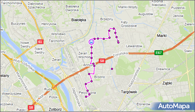 Rozkład jazdy autobusu 204 na przystanku Danusi 02. ZTM Warszawa na mapie Targeo