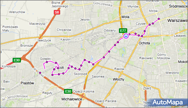 Rozkład jazdy autobusu N35 na przystanku rondo Zesłańców Syberyjskich 05. ZTM Warszawa na mapie Targeo