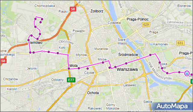 Rozkład jazdy autobusu 507 na przystanku Bora-Komorowskiego 02. ZTM Warszawa na mapie Targeo