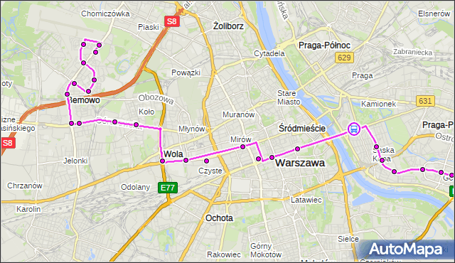 Rozkład jazdy autobusu 507 na przystanku rondo Waszyngtona 01. ZTM Warszawa na mapie Targeo