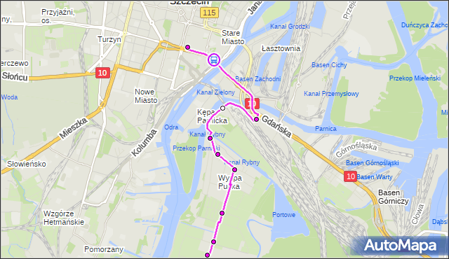 Rozkład jazdy autobusu 52 na przystanku Wyszyńskiego 16. ZDiTM Szczecin na mapie Targeo