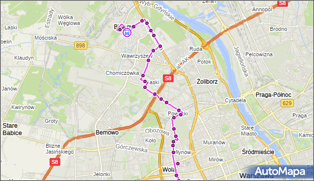 Rozkład jazdy autobusu 103 na przystanku Sokratesa 04. ZTM Warszawa na mapie Targeo