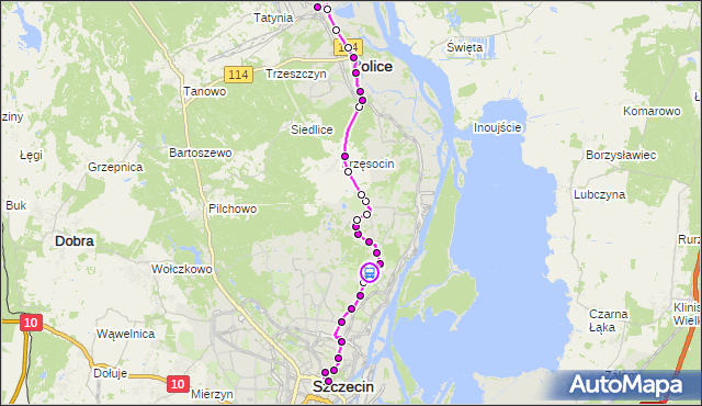 Rozkład jazdy autobusu 101 na przystanku Bogumińska nż 12. ZDiTM Szczecin na mapie Targeo