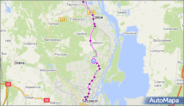 Rozkład jazdy autobusu 101 na przystanku Dywizjonu 303 11. ZDiTM Szczecin na mapie Targeo