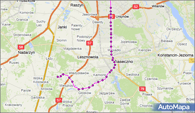 Rozkład jazdy autobusu 727 na przystanku al.Lotników 01. ZTM Warszawa na mapie Targeo