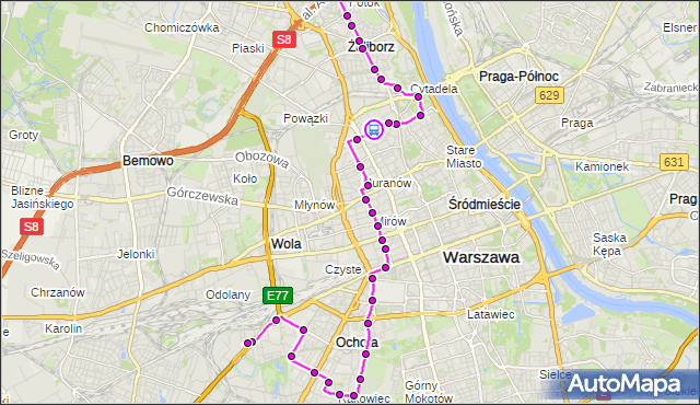 Rozkład jazdy autobusu 157 na przystanku Dzika 02. ZTM Warszawa na mapie Targeo