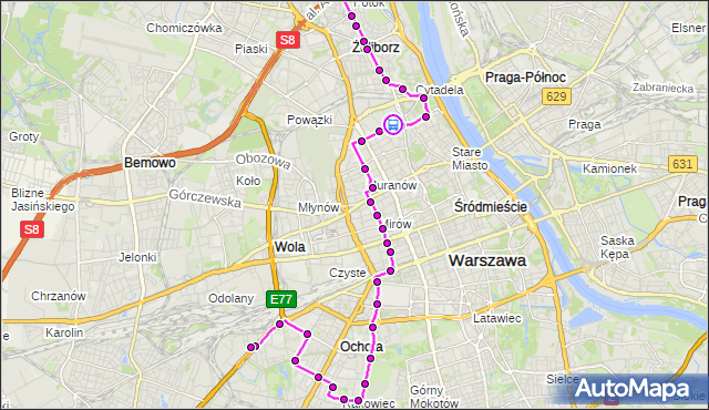 Rozkład jazdy autobusu 157 na przystanku Inflancka 02. ZTM Warszawa na mapie Targeo