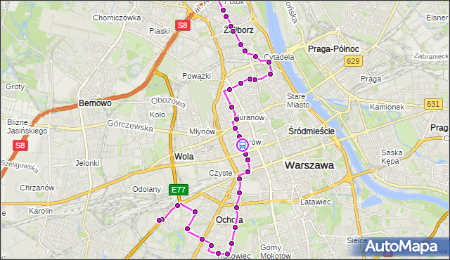 Rozkład jazdy autobusu 157 na przystanku Mennica 03. ZTM Warszawa na mapie Targeo