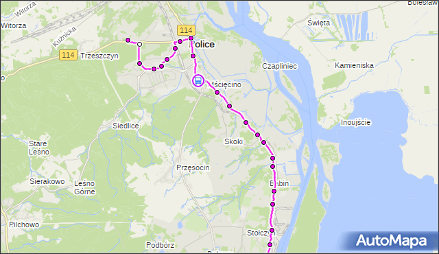 Rozkład jazdy autobusu 102 na przystanku Police Mścięcino Krzyżówka 11. ZDiTM Szczecin na mapie Targeo