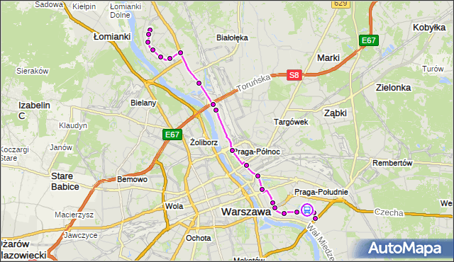 Rozkład jazdy autobusu 509 na przystanku Umińskiego 03. ZTM Warszawa na mapie Targeo