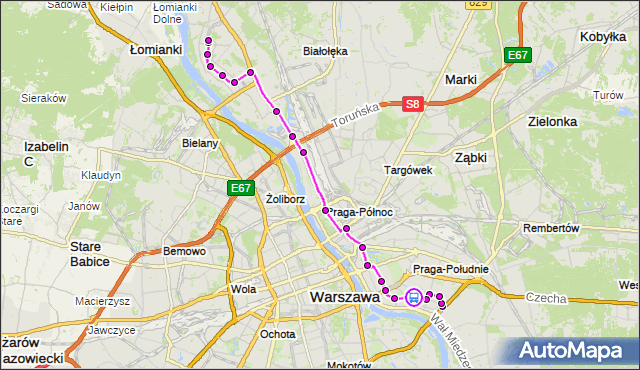 Rozkład jazdy autobusu 509 na przystanku Abrahama 02. ZTM Warszawa na mapie Targeo