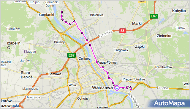Rozkład jazdy autobusu 509 na przystanku Afrykańska 02. ZTM Warszawa na mapie Targeo
