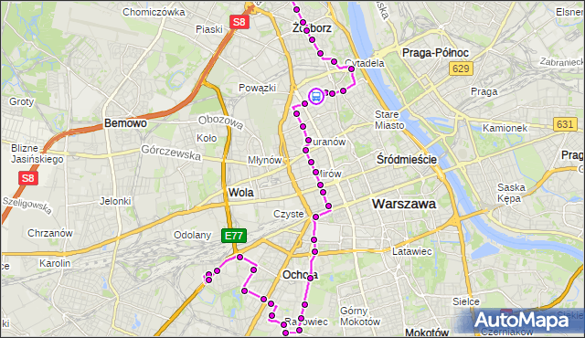 Rozkład jazdy autobusu 157 na przystanku Dzika 01. ZTM Warszawa na mapie Targeo