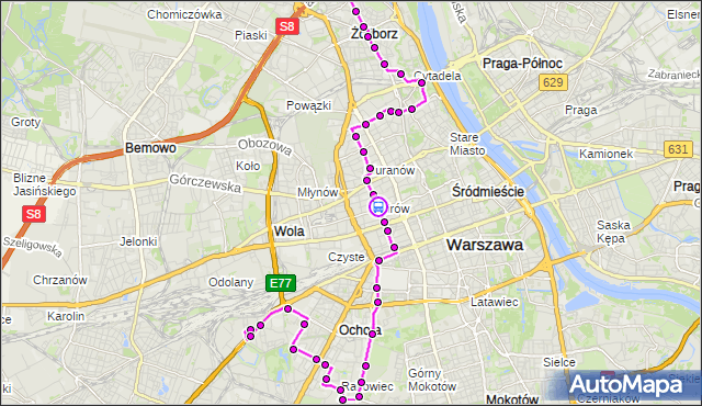 Rozkład jazdy autobusu 157 na przystanku Mennica 04. ZTM Warszawa na mapie Targeo