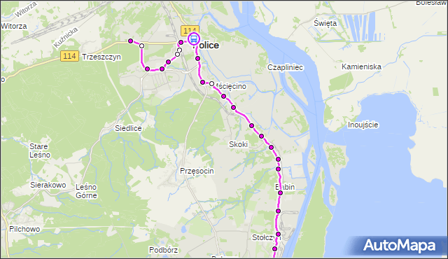 Rozkład jazdy autobusu 102 na przystanku Police Rynek 21. ZDiTM Szczecin na mapie Targeo