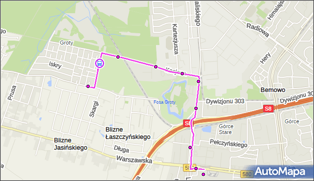 Rozkład jazdy autobusu 149 na przystanku Arkadyjska 01. ZTM Warszawa na mapie Targeo