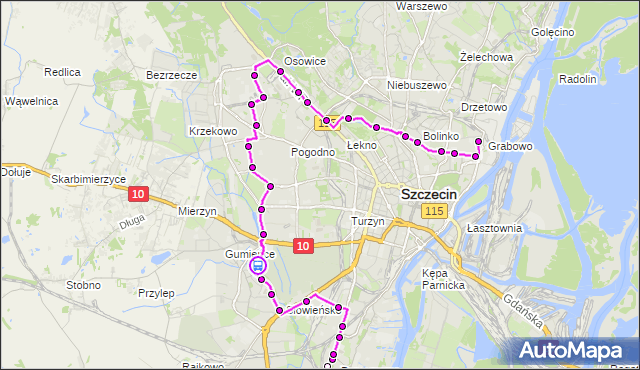 Rozkład jazdy autobusu 53 na przystanku Dworska 11. ZDiTM Szczecin na mapie Targeo