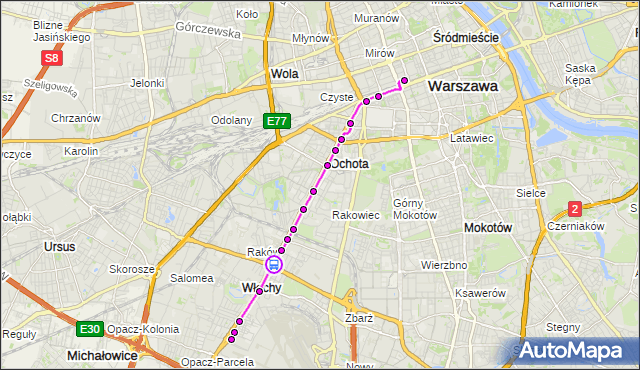 Rozkład jazdy autobusu N38 na przystanku Hynka 01. ZTM Warszawa na mapie Targeo