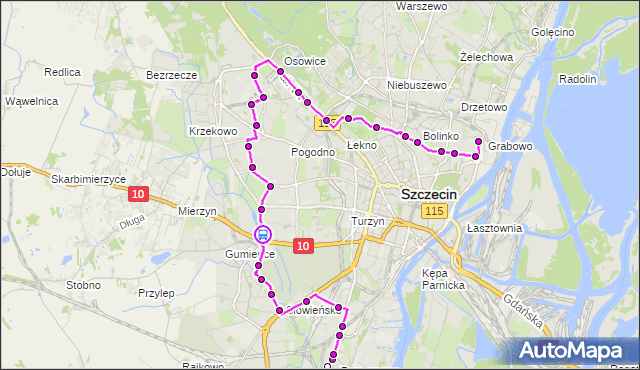Rozkład jazdy autobusu 53 na przystanku Ku Słońcu 11. ZDiTM Szczecin na mapie Targeo