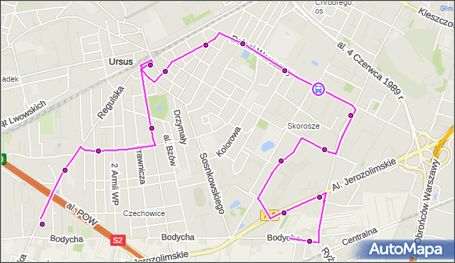 Rozkład jazdy autobusu 207 na przystanku Skoroszewska 01. ZTM Warszawa na mapie Targeo