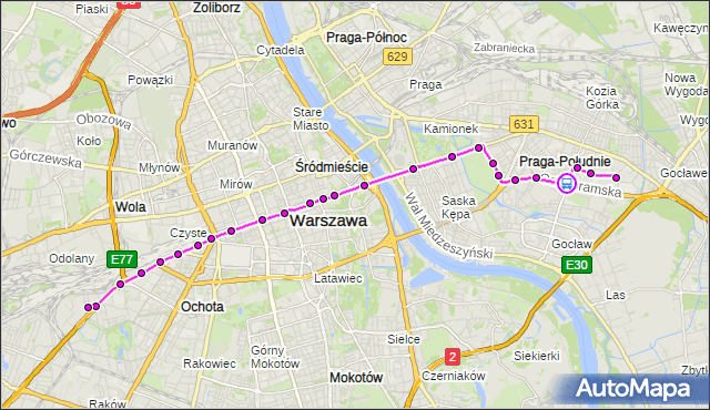 Rozkład jazdy autobusu 158 na przystanku Zamieniecka 03. ZTM Warszawa na mapie Targeo