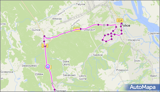Rozkład jazdy autobusu 103 na przystanku Bartoszewo Las nż 11. ZDiTM Szczecin na mapie Targeo