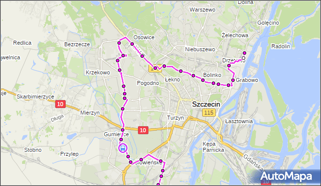 Rozkład jazdy autobusu 53 na przystanku Chobolańska 11. ZDiTM Szczecin na mapie Targeo