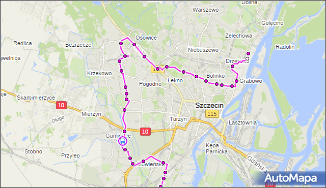 Rozkład jazdy autobusu 53 na przystanku Dworska 12. ZDiTM Szczecin na mapie Targeo