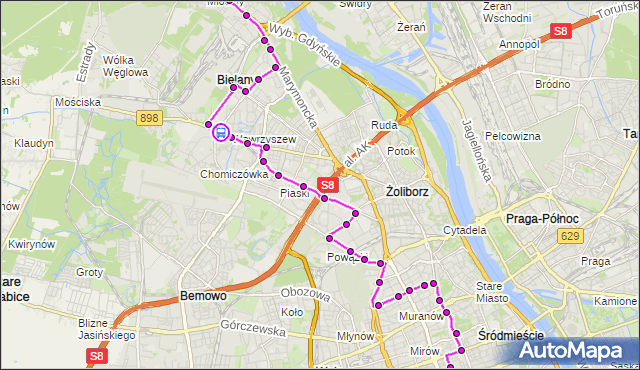 Rozkład jazdy autobusu N41 na przystanku Bogusławskiego 01. ZTM Warszawa na mapie Targeo