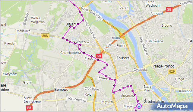 Rozkład jazdy autobusu N41 na przystanku Metro Świętokrzyska 04. ZTM Warszawa na mapie Targeo