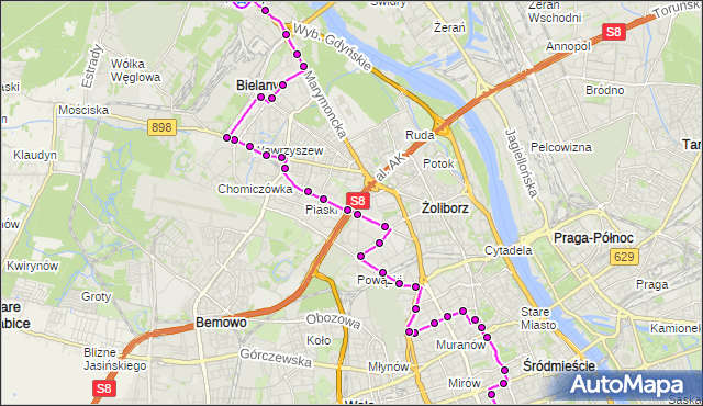 Rozkład jazdy autobusu N41 na przystanku Dzierżoniowska 04. ZTM Warszawa na mapie Targeo