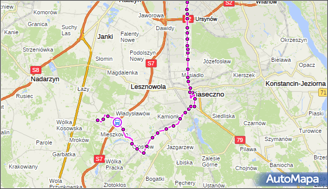 Rozkład jazdy autobusu 727 na przystanku Orzechowa 01. ZTM Warszawa na mapie Targeo
