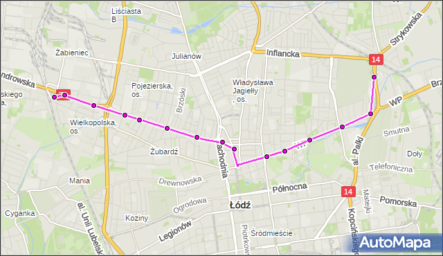 Rozkład jazdy tramwaju 5 na przystanku pl. Kościelny. MPKLodz na mapie Targeo
