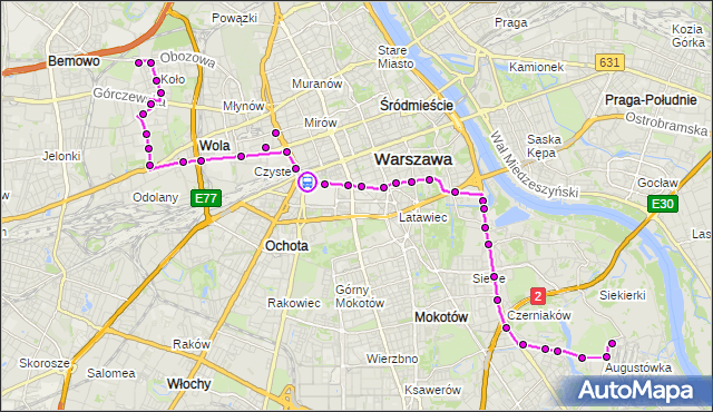 Rozkład jazdy autobusu 159 na przystanku pl.Zawiszy 07. ZTM Warszawa na mapie Targeo