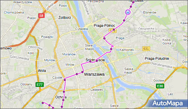Rozkład jazdy autobusu 512 na przystanku Bieżuńska 01. ZTM Warszawa na mapie Targeo