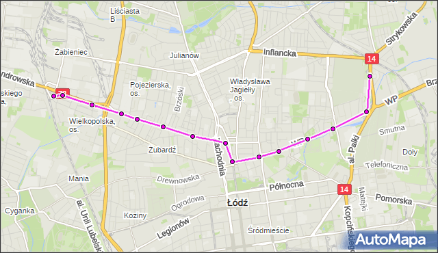 Rozkład jazdy tramwaju 5 na przystanku Limanowskiego - Zachodnia. MPKLodz na mapie Targeo