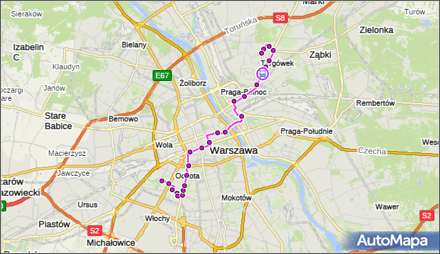 Rozkład jazdy autobusu 512 na przystanku Bieżuńska 02. ZTM Warszawa na mapie Targeo