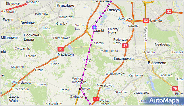 Rozkład jazdy autobusu 728 na przystanku Działkowa 01. ZTM Warszawa na mapie Targeo