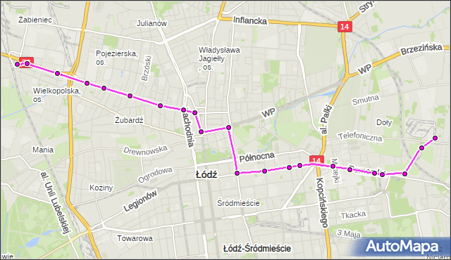 Rozkład jazdy tramwaju 5 na przystanku Franciszkańska - Północna. MPKLodz na mapie Targeo
