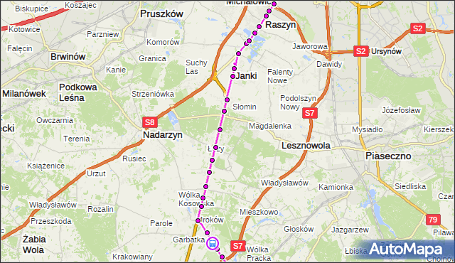 Rozkład jazdy autobusu 728 na przystanku Graniczna 01. ZTM Warszawa na mapie Targeo