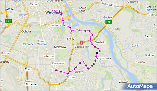 Rozkład jazdy autobusu 108 na przystanku pl.Trzech Krzyży 06. ZTM Warszawa na mapie Targeo