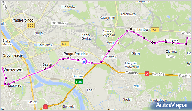 Rozkład jazdy autobusu 514 na przystanku CH Promenada 01. ZTM Warszawa na mapie Targeo