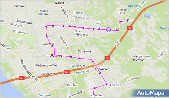 Rozkład jazdy autobusu 161 na przystanku Czołgistów 01. ZTM Warszawa na mapie Targeo