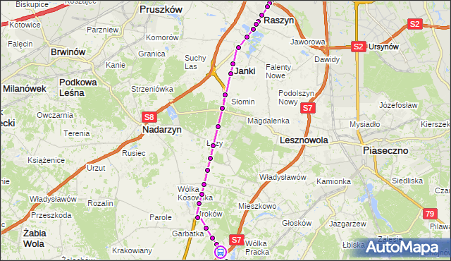 Rozkład jazdy autobusu 728 na przystanku Łanowa 02. ZTM Warszawa na mapie Targeo