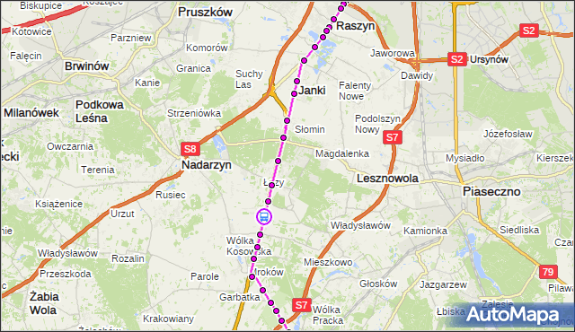 Rozkład jazdy autobusu 728 na przystanku Marysin 02. ZTM Warszawa na mapie Targeo