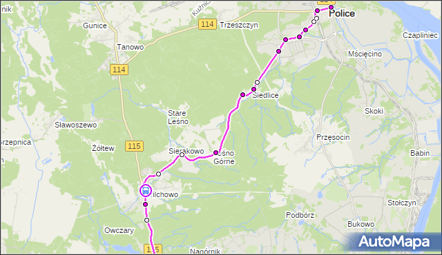 Rozkład jazdy autobusu 106 na przystanku Pilchowo Kościół 11. ZDiTM Szczecin na mapie Targeo