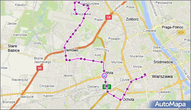 Rozkład jazdy autobusu N43 na przystanku PKP Wola (Kasprzaka) 06. ZTM Warszawa na mapie Targeo